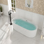59"/67" Linear Acrylic Stand Alone Soaker Tub with cUPC Certified, Glossy White