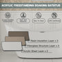 67" Acrylic Freestanding Twin Slipper Bathtub with Overflow and Pop-up Drain