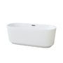59"/67" Acrylic Freestanding Bathtub with Unique Pleated Design