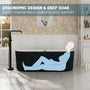59"/67" Acrylic Freestanding Bathtub with Unique Pleated Design