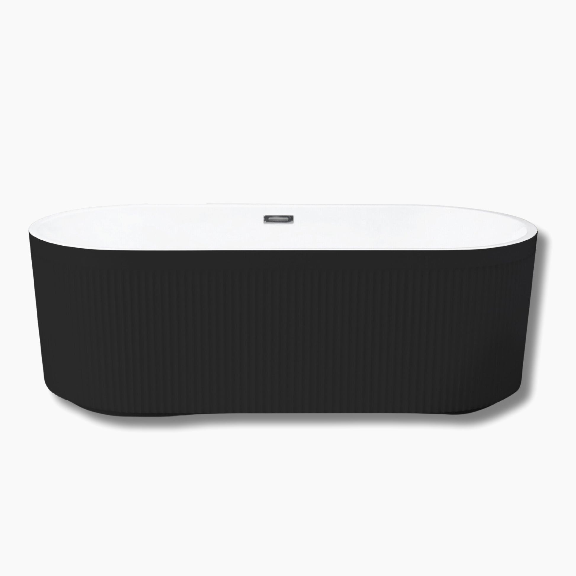 59"/67" Acrylic Freestanding Bathtub with Unique Pleated Design