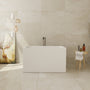 43" Gloss White Rectangule Acrylic Freestanding Bathtub with&without Built-in Seat