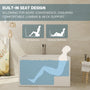 43" Gloss White Rectangule Acrylic Freestanding Bathtub with&without Built-in Seat