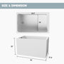 43" Gloss White Rectangule Acrylic Freestanding Bathtub with&without Built-in Seat