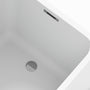 43" Gloss White Rectangule Acrylic Freestanding Bathtub with&without Built-in Seat