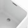 43" Gloss White Rectangule Acrylic Freestanding Bathtub with&without Built-in Seat