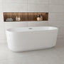 59"/69" Oval Acrylic Freestanding Bathtub with Unique Pleated Design