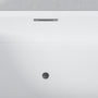 59"/69" Oval Acrylic Freestanding Bathtub with Unique Pleated Design