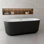 59"/69" Oval Acrylic Freestanding Bathtub with Unique Pleated Design