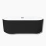 59"/69" Oval Acrylic Freestanding Bathtub with Unique Pleated Design