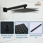 10 in. Wall Mount Rainfall Dual Shower Head System with Tub Shower Faucet