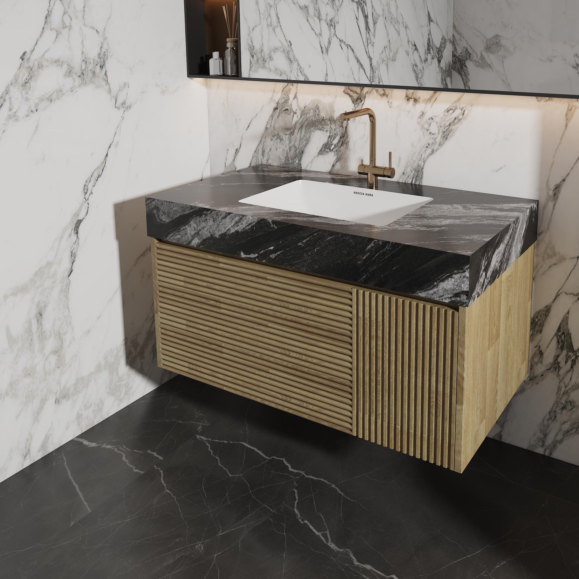 24"Seamless Porcelain Single Sink Bathroom Vanity Top Only with Integrated Sink