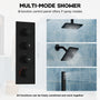 12-inch 3-Function Ceiling Mounted Thermostatic Shower System with Dual Shower Heads