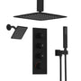 12-inch 3-Function Ceiling Mounted Thermostatic Shower System with Dual Shower Heads