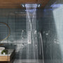 Deluxe 4-Function Thermostatic Shower System with LED Lighting & Bluetooth Music 