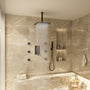 12" Ceiling-Mounted Shower System with Digital Display & 6 Body Jets