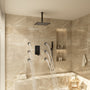 12" Ceiling-Mounted Shower System with Digital Display & 6 Body Jets