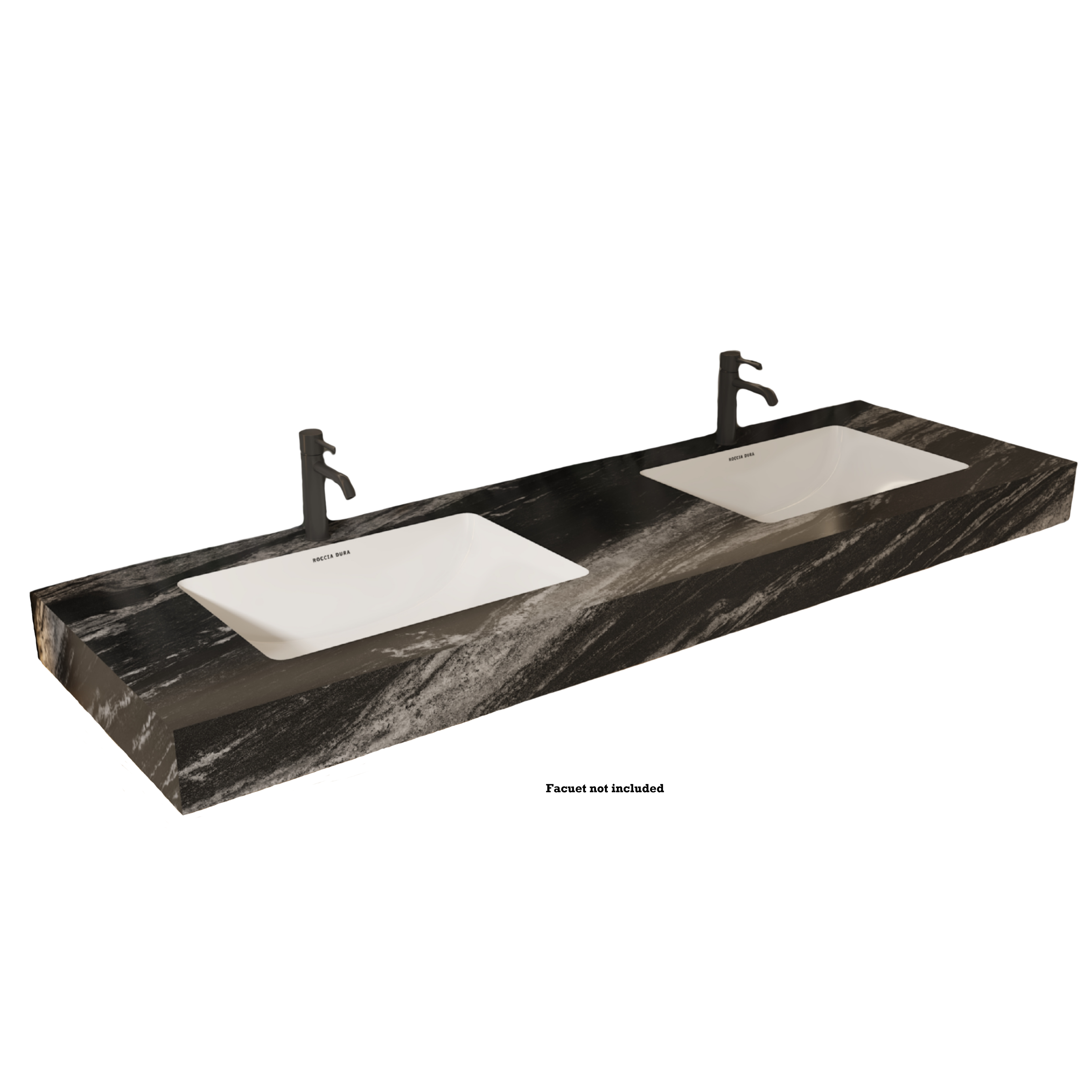 60"Seamless Porcelain Bathroom Vanity Top with Integrated Sink