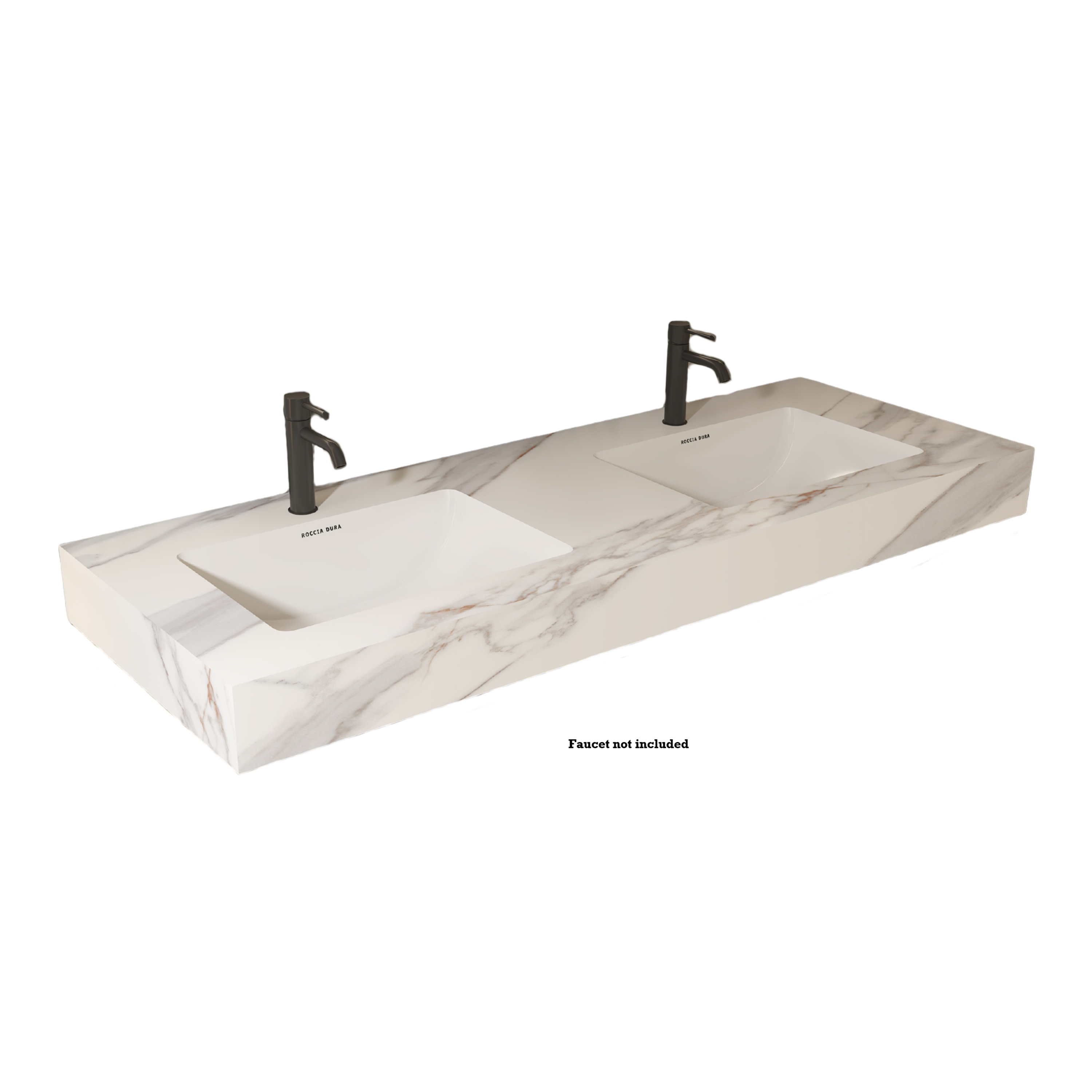 60"Seamless Porcelain Bathroom Vanity Top with Integrated Sink