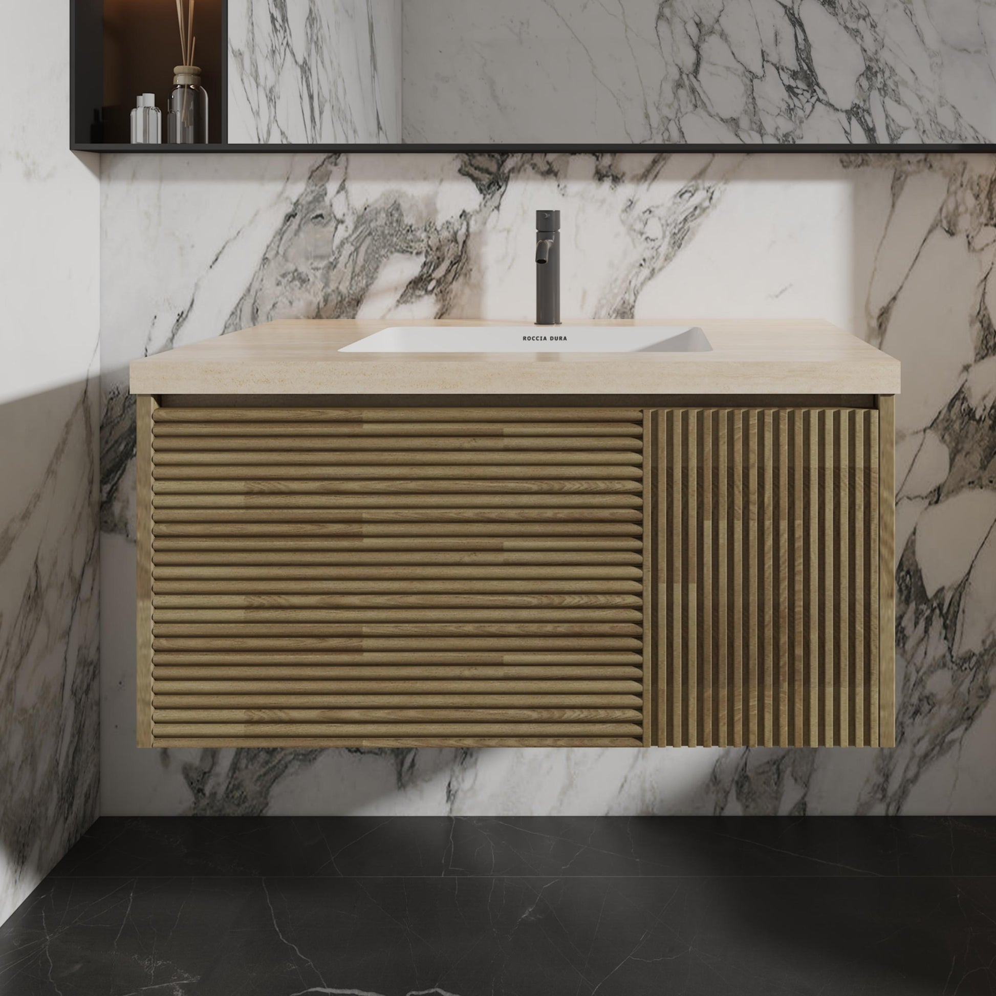 48"Porcelain Seamless Single Sink Bathroom Vanity Top Only