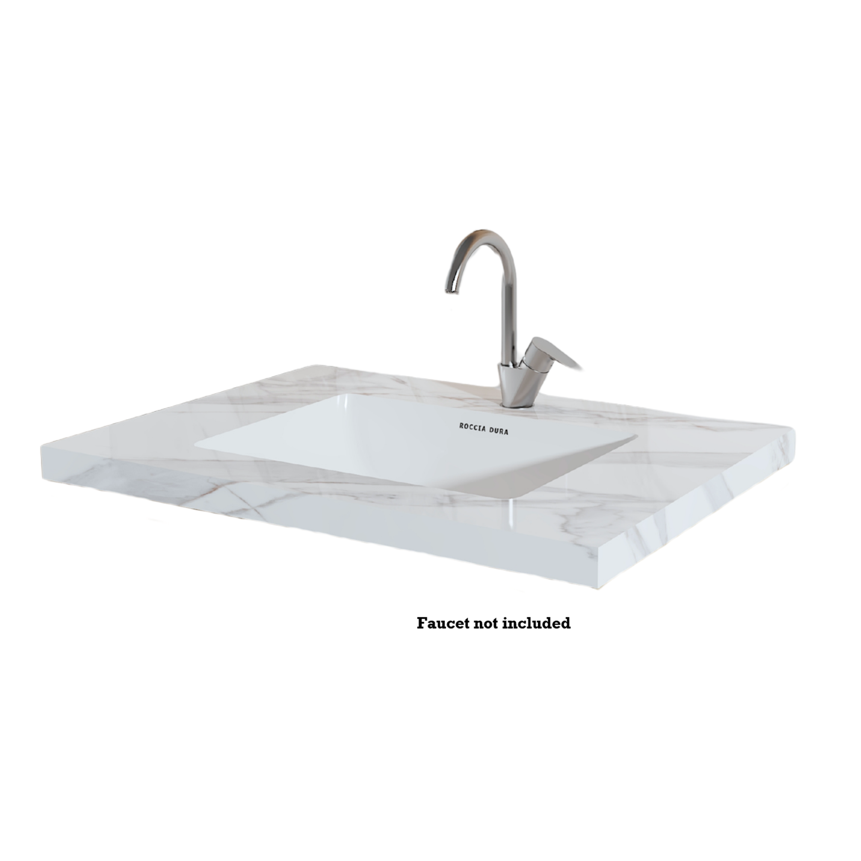 42"Seamless Porcelain Bathroom Vanity Top with Integrated Sink, Single Sink Design