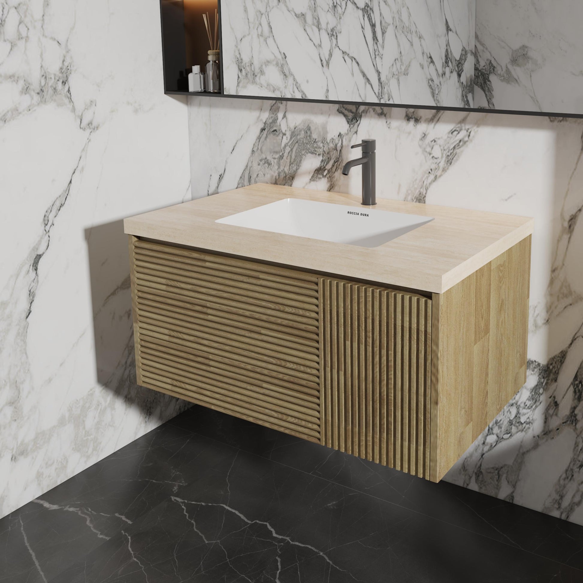 30"Seamless Porcelain Single Sink Bathroom Vanity Top Only with Integrated Sink