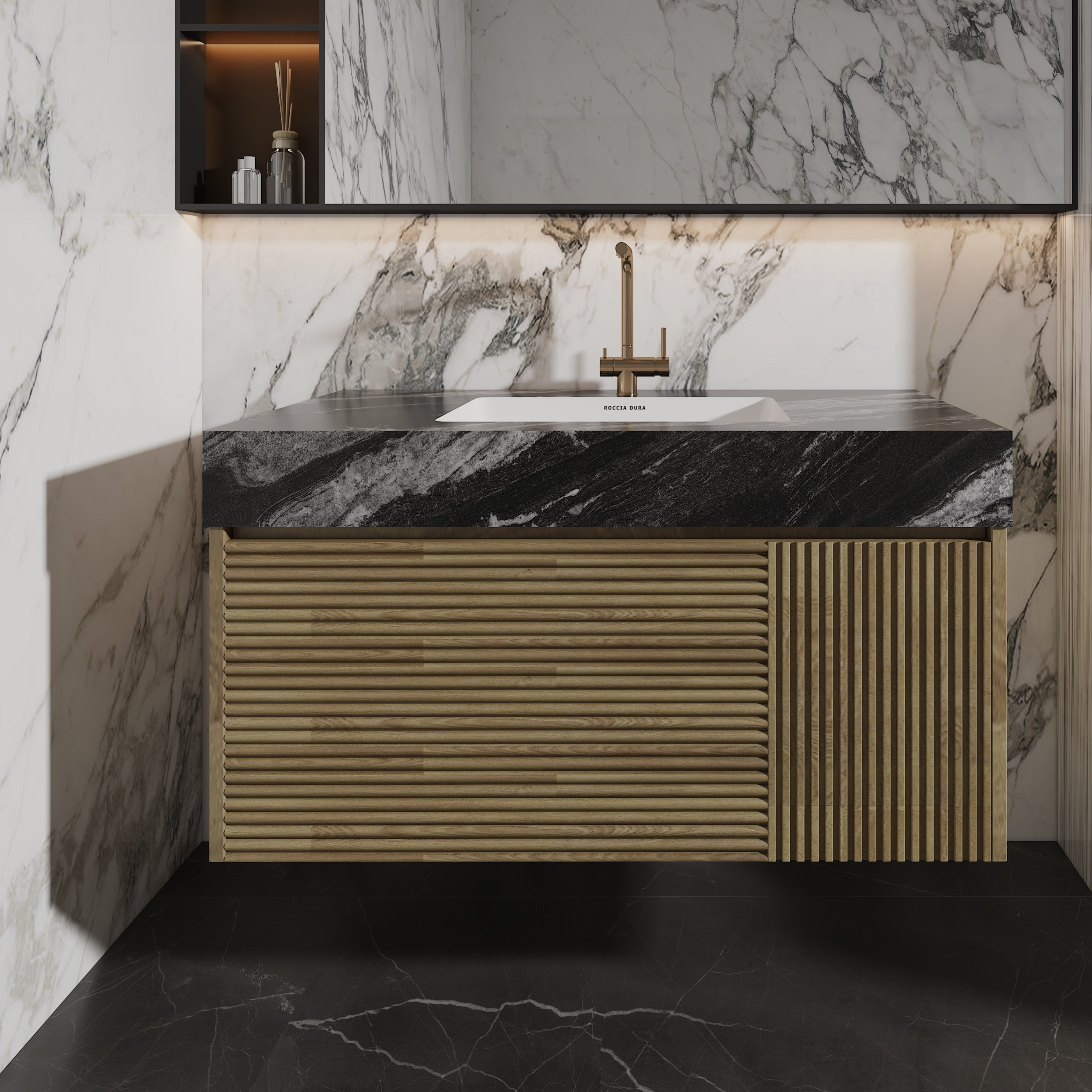 36"Porcelain Seamless Single Sink Bathroom Vanity Top Only
