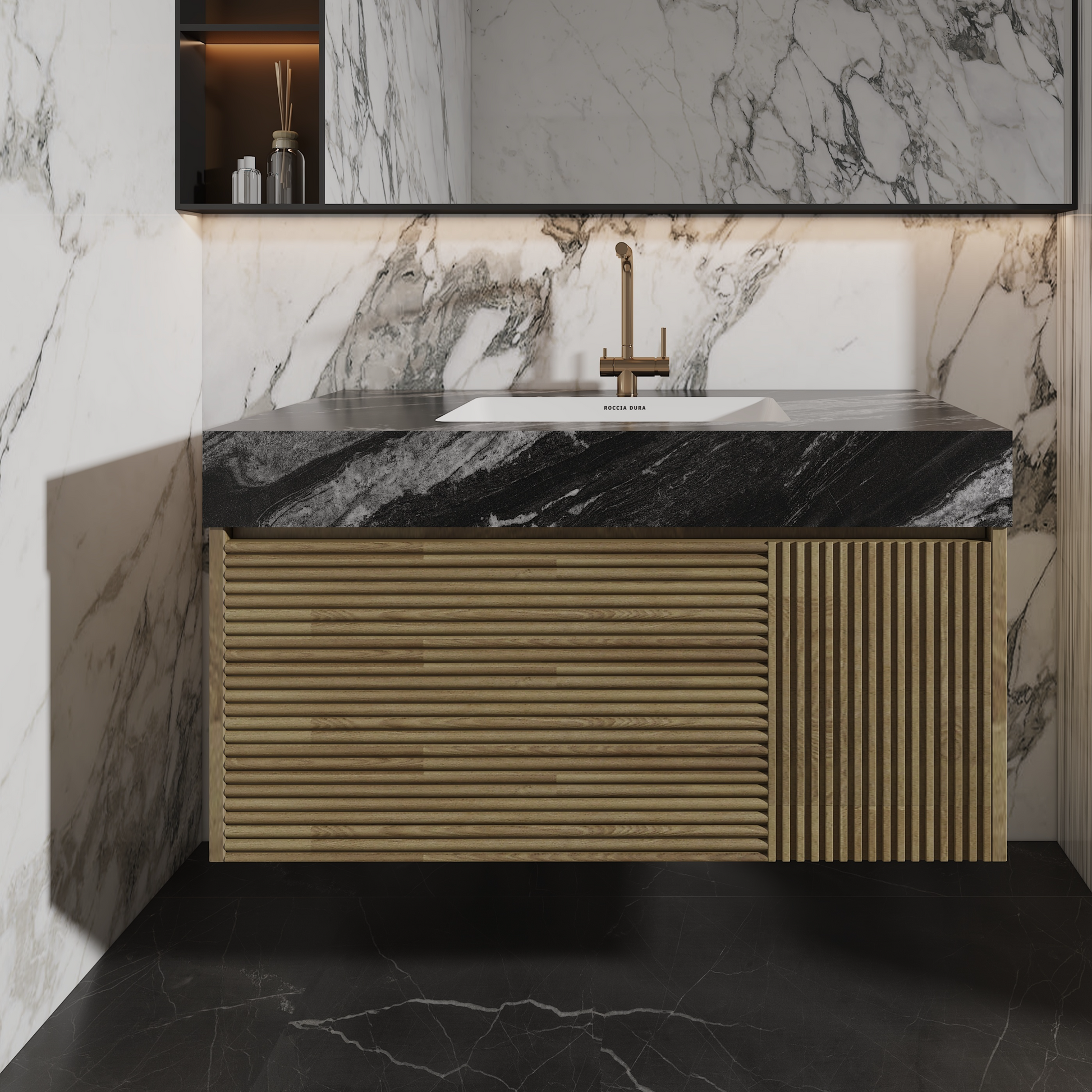 36"Porcelain Seamless Single Sink Bathroom Vanity Top Only