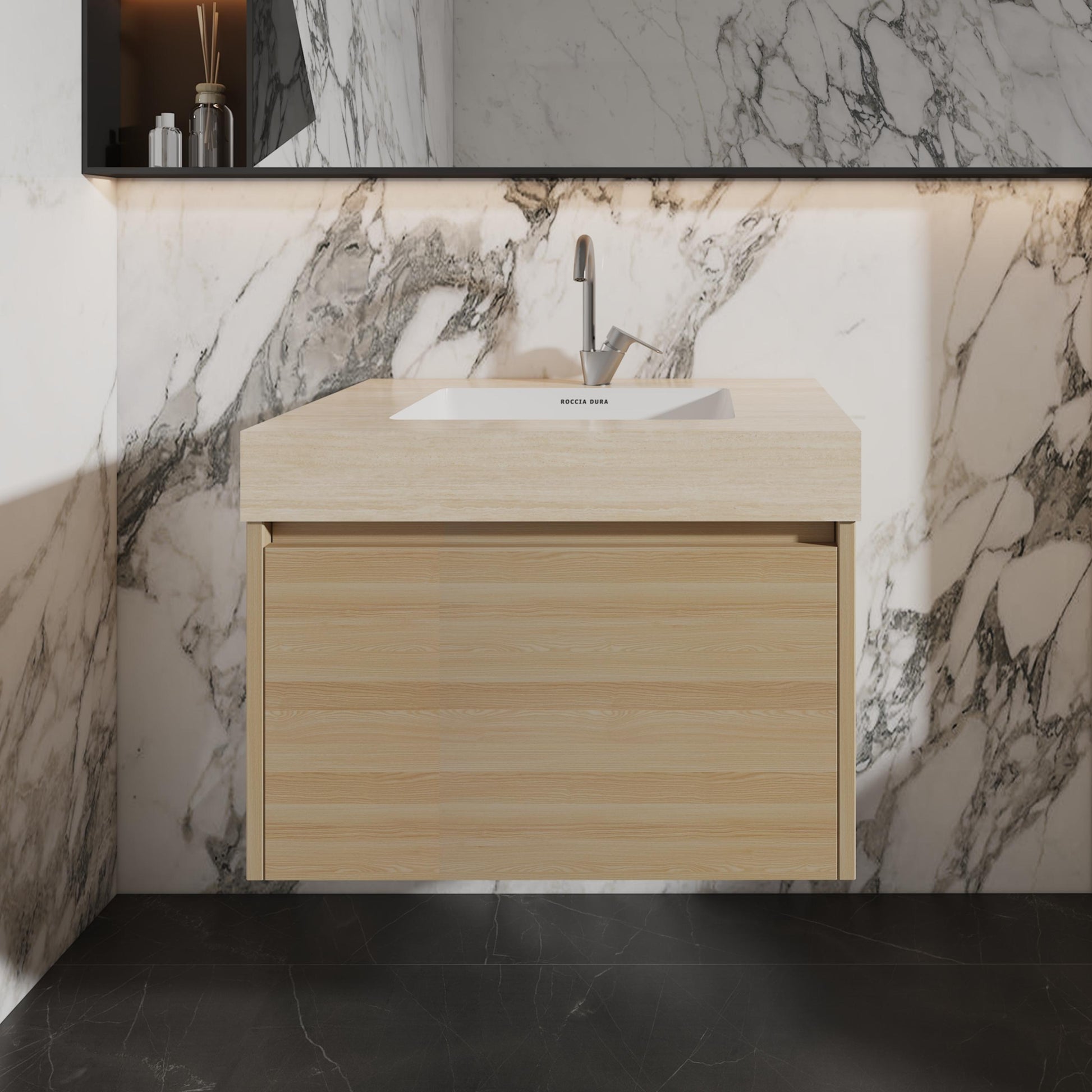 30" Porcelain Seamless Single Sink Bathroom Vanity Top Only