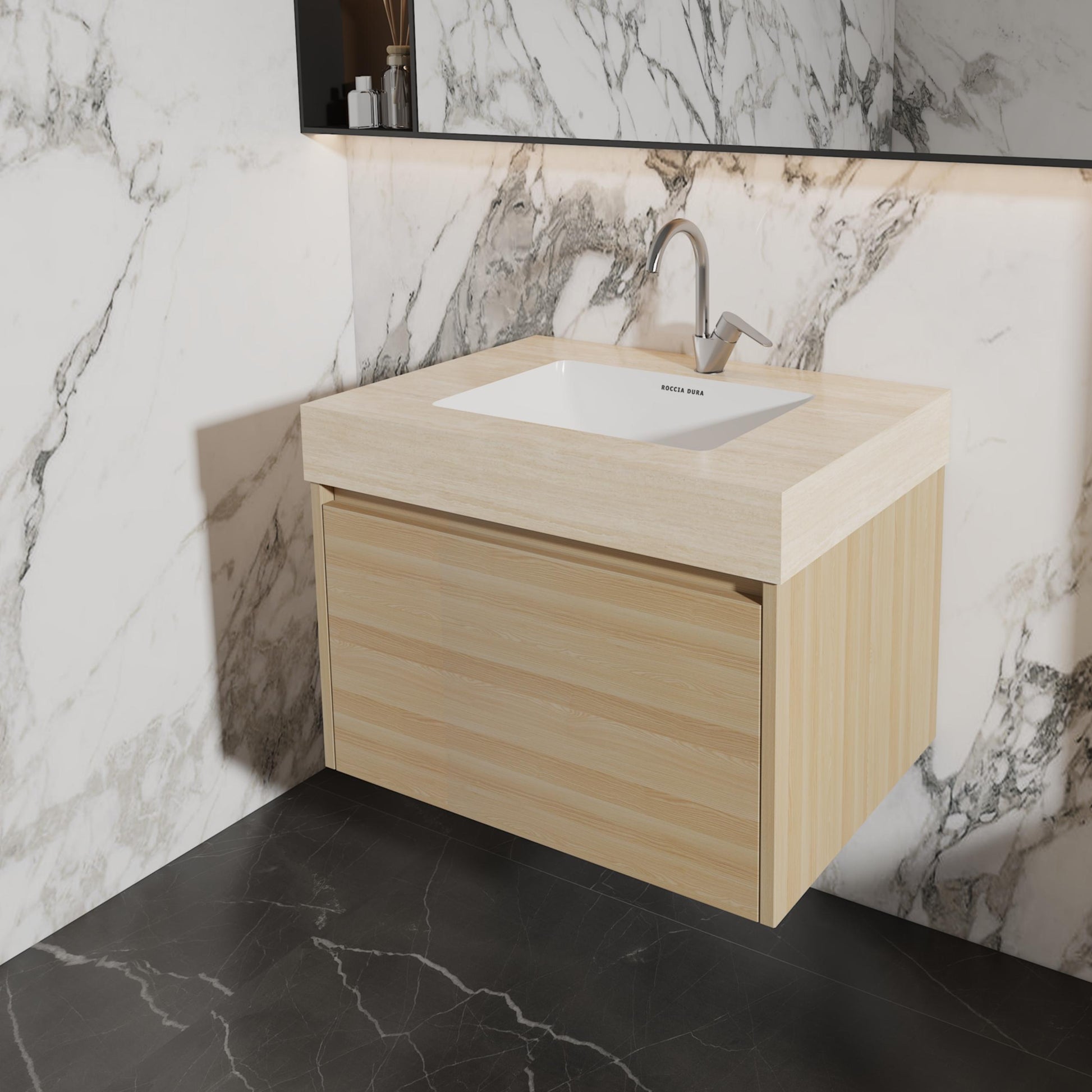 36"Porcelain Seamless Single Sink Bathroom Vanity Top Only