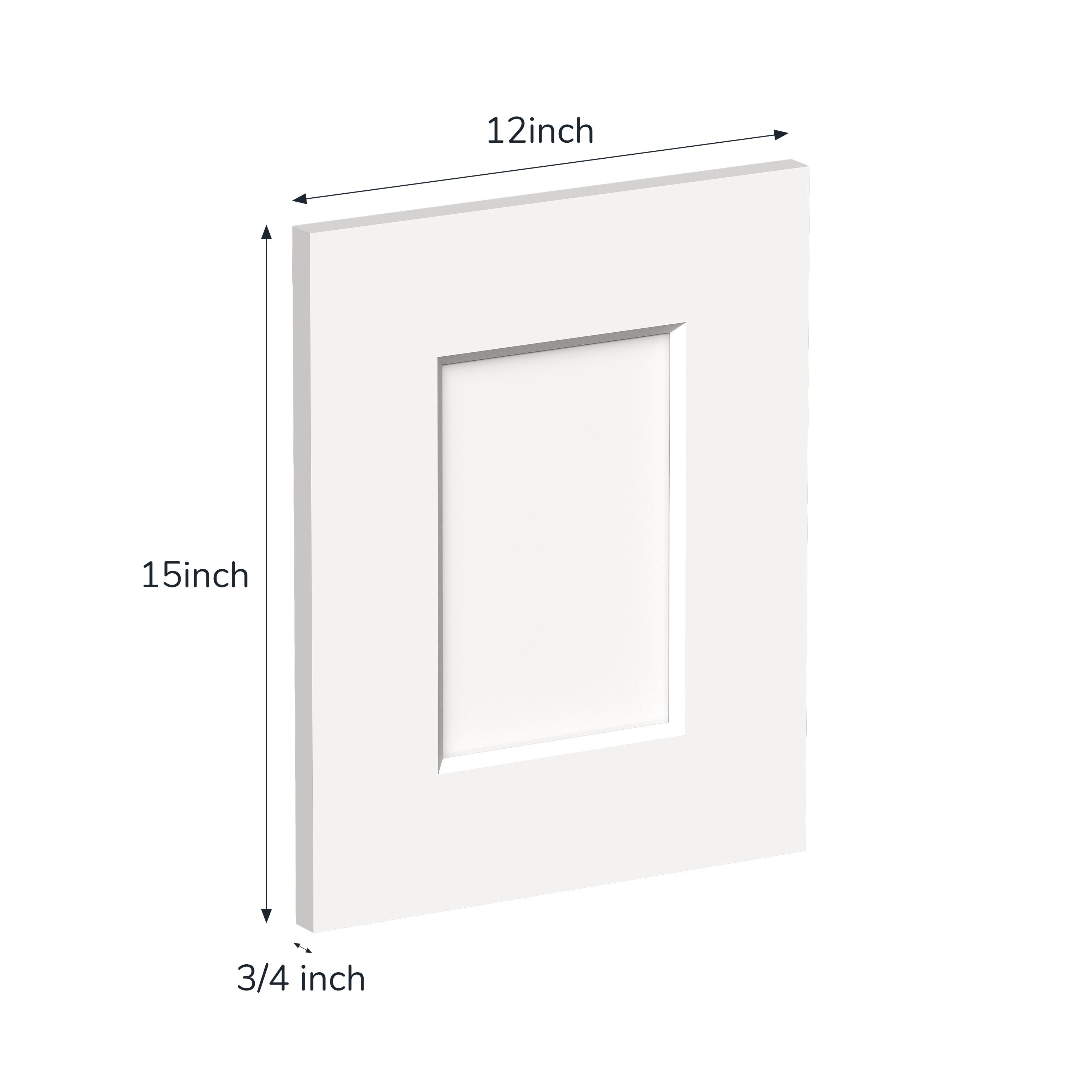 12" x 15" White Shaker Cabinet Sample Door