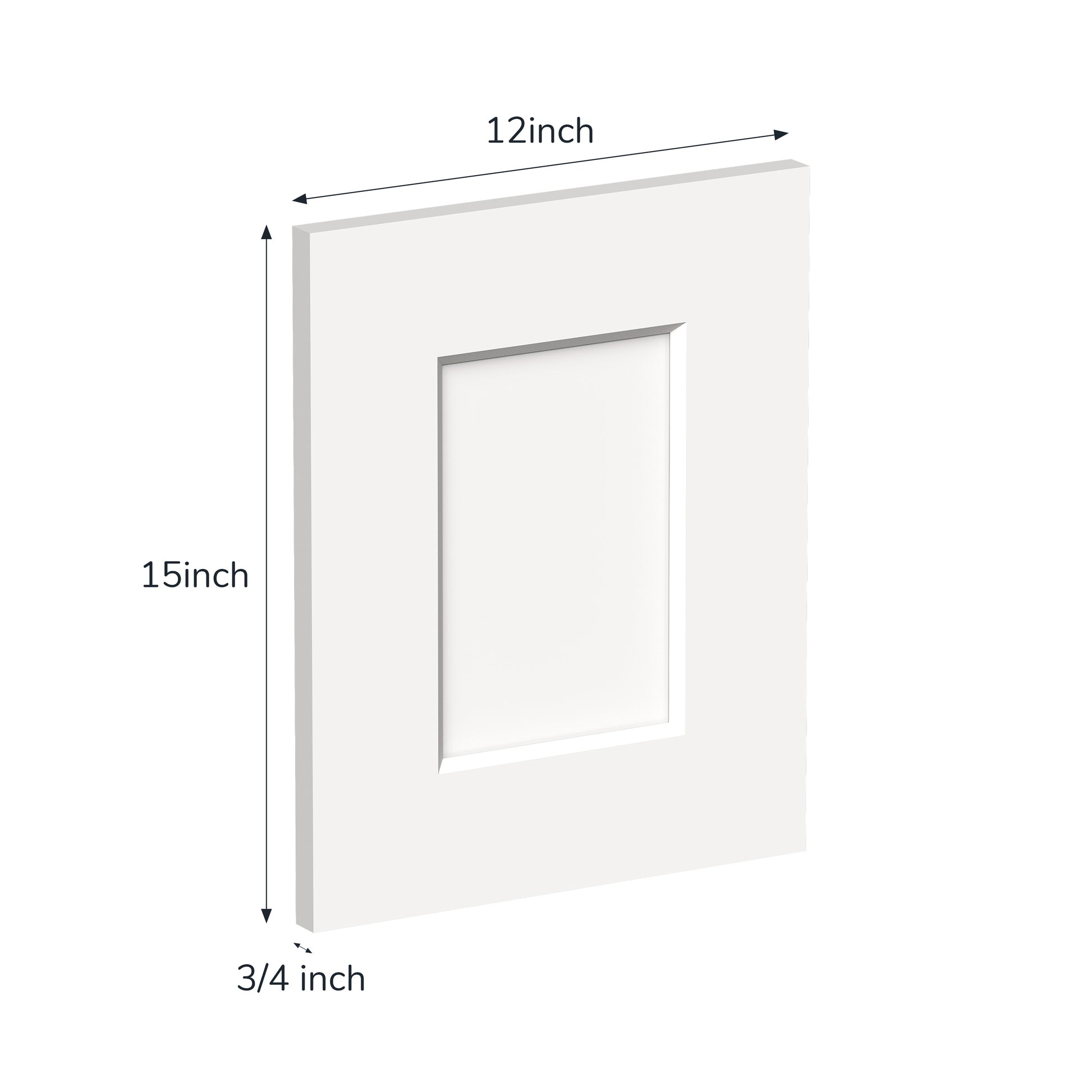 12" x 15" White Shaker Cabinet Sample Door