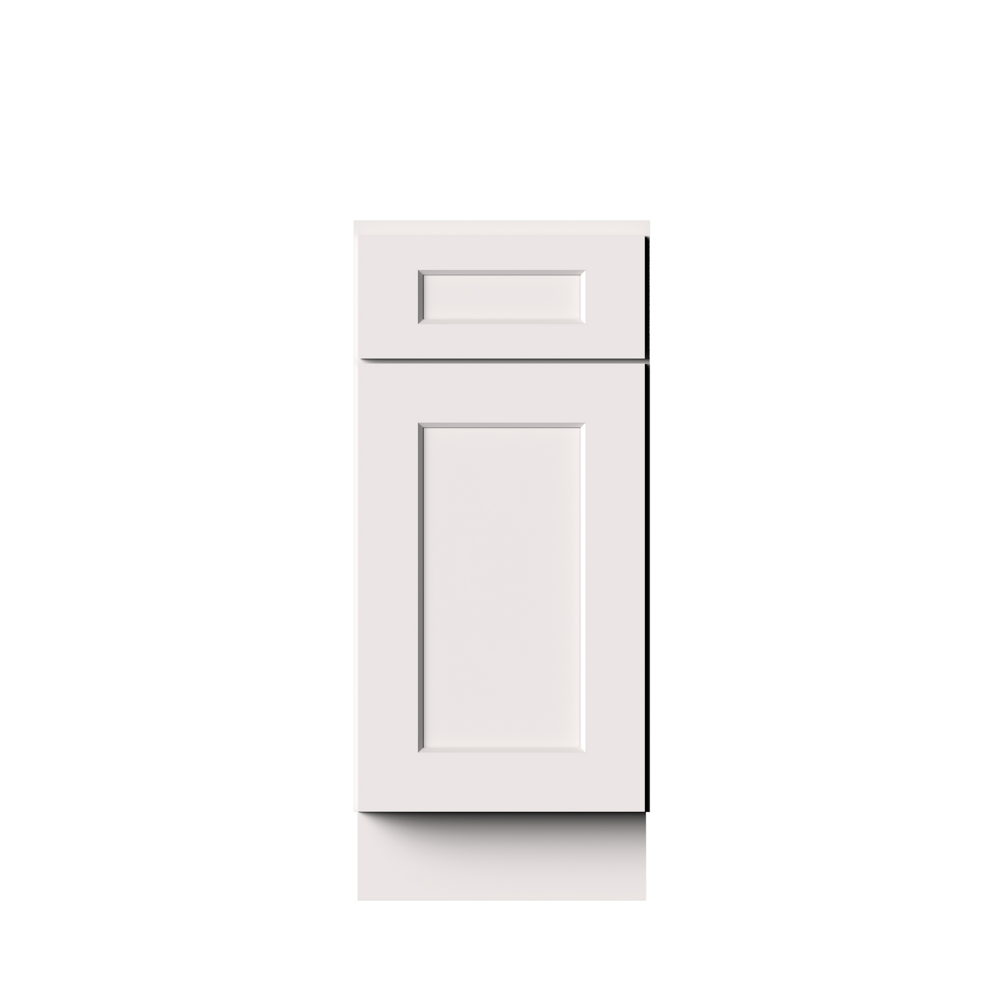 White RTA 15"W x 24"D x 34.5"H Standard Base Cabinet with 1 Drawer and 1 Door