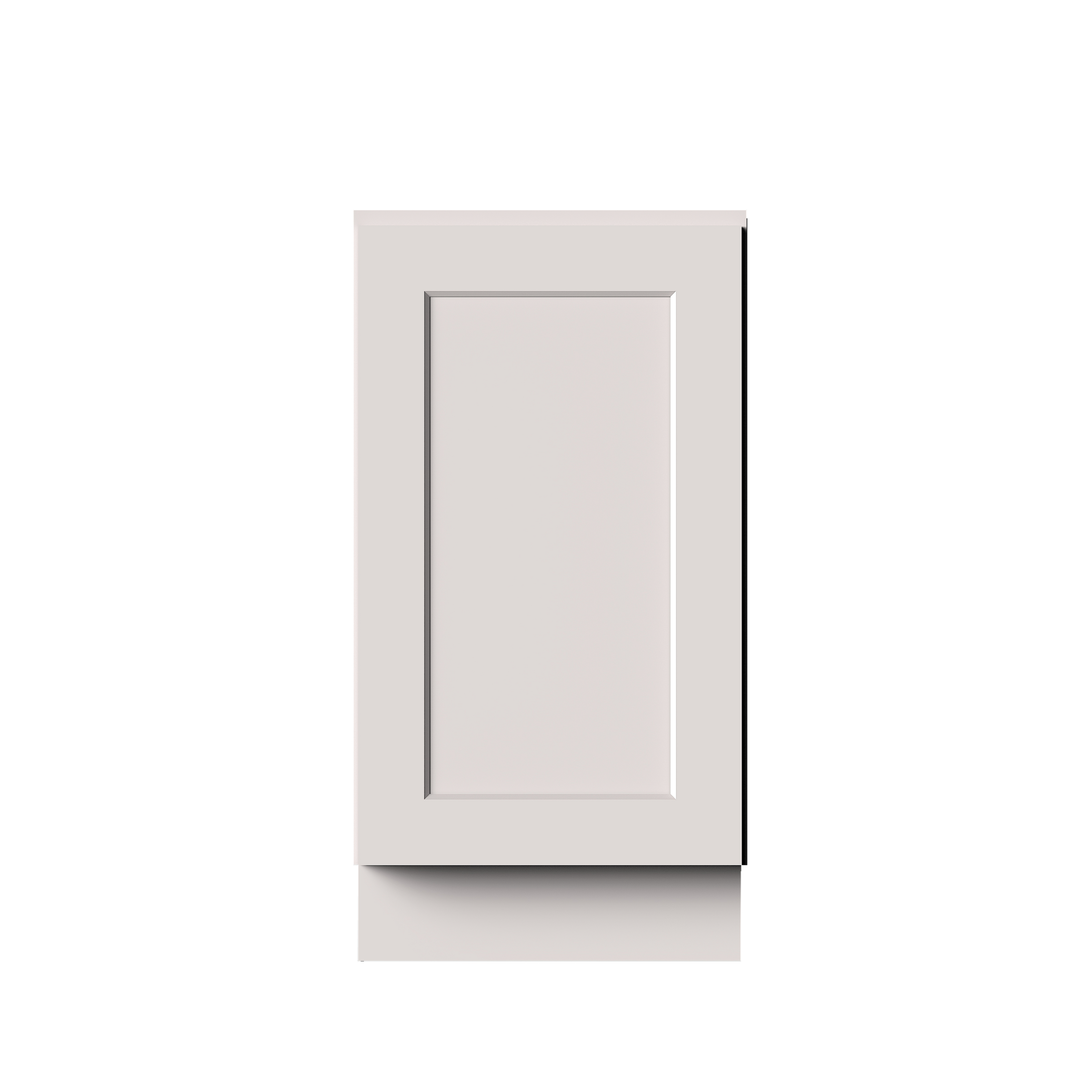 White RTA 18"W x 24"D x 34.5"H Full Height Door Base Cabinet with 1 Door and 1 Shelves