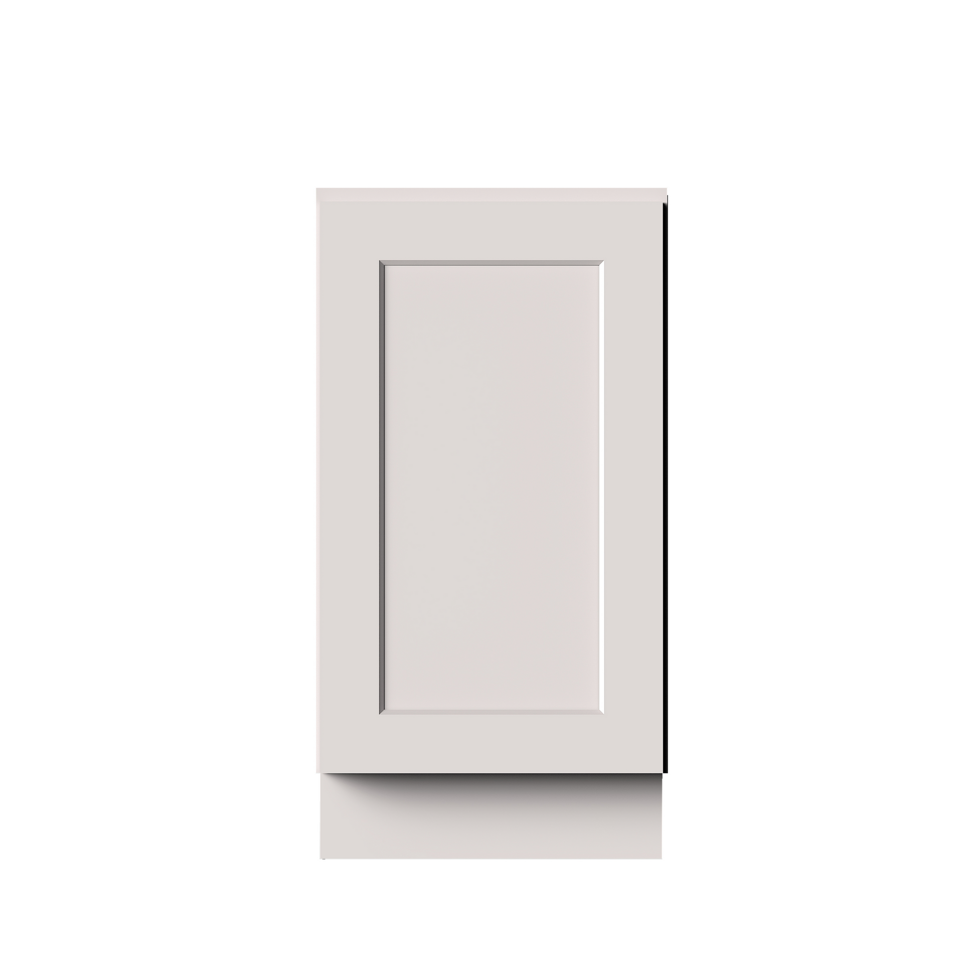 White RTA 18"W x 24"D x 34.5"H Full Height Door Base Cabinet with 1 Door and 1 Shelves