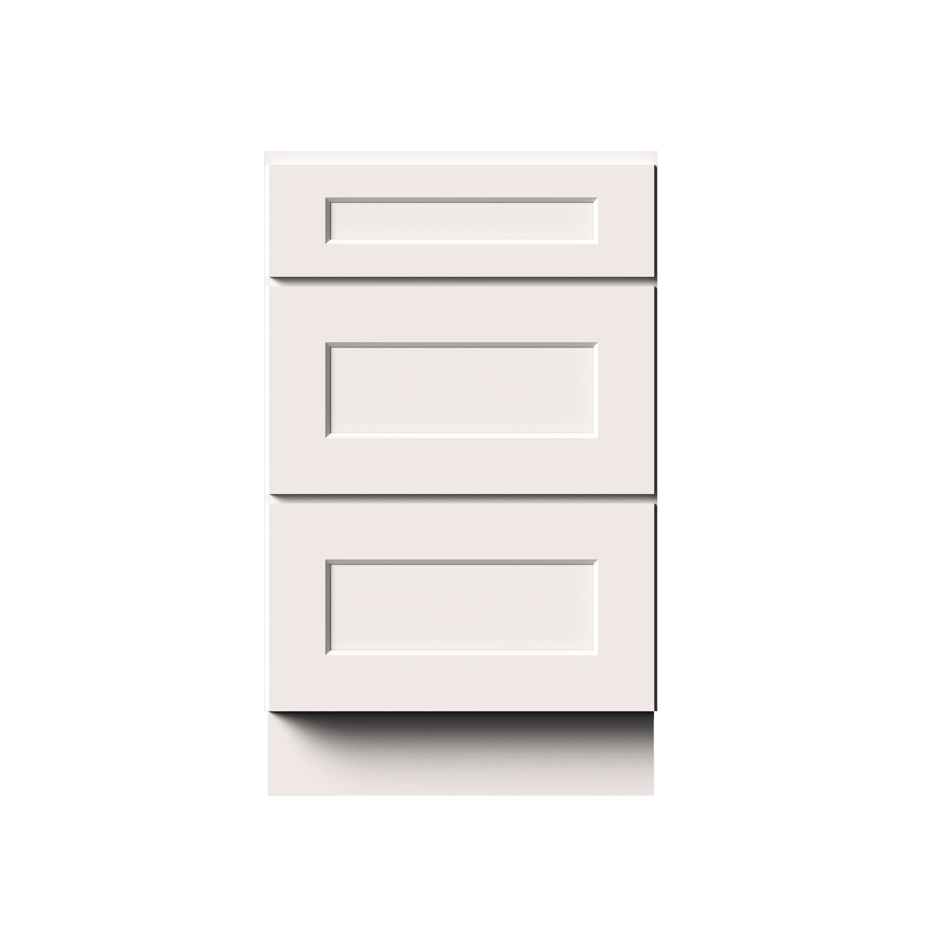 White RTA 21"W x 24"D x 34.5"H Drawer Base Cabinets with 3 Drawers