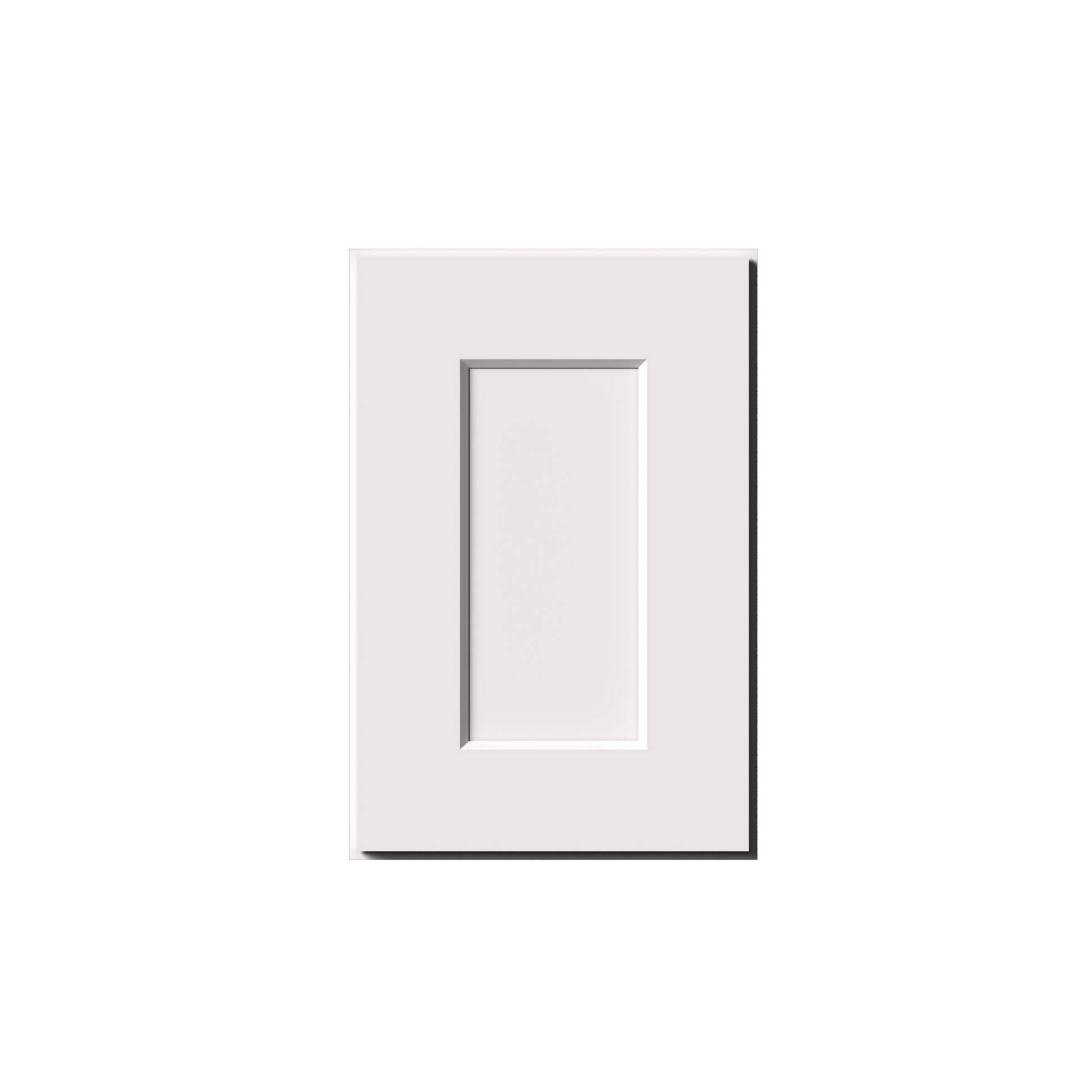 White Shaker RTA 12"W-21"W x 12"D x 18"H Short Wall Cabinet with 1 Door