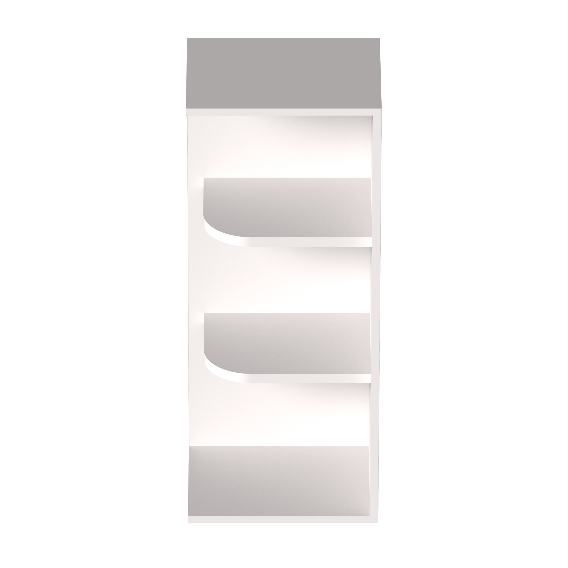 White Shaker RTA 12"W x 9"D x 30"-42"H Wall Shelves with Shelves