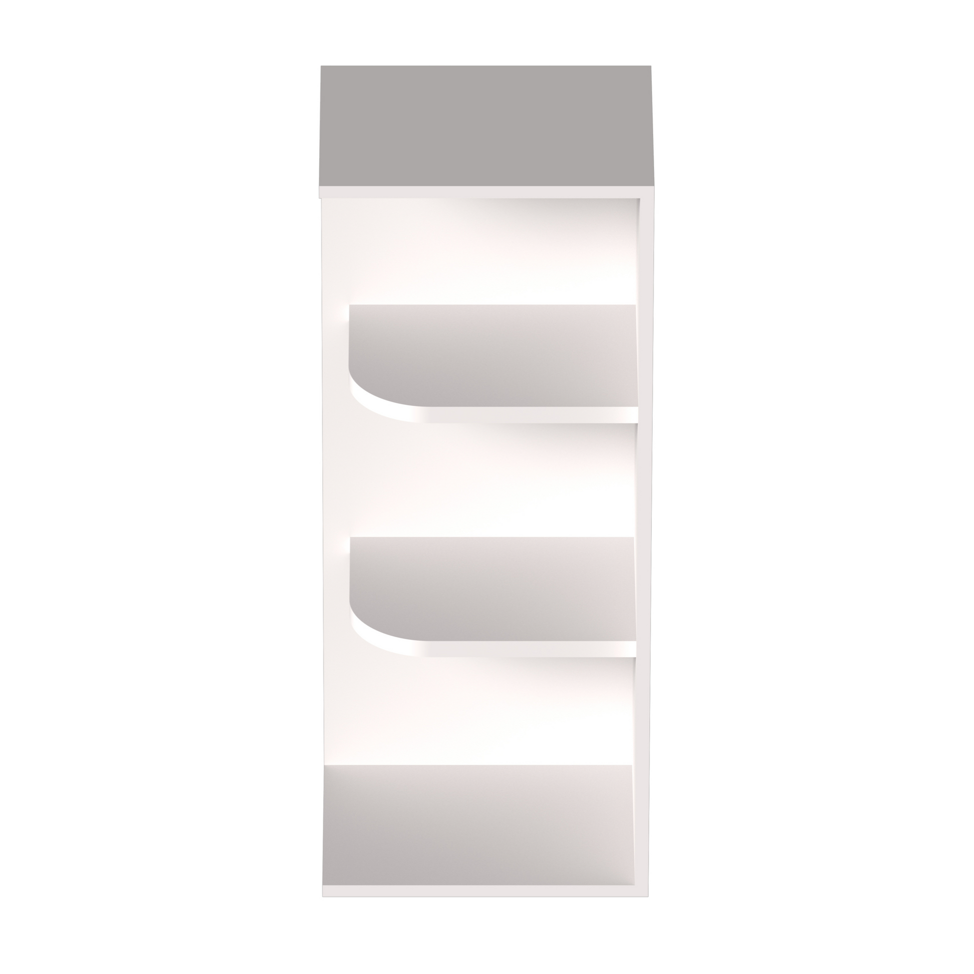 White Shaker RTA 12"W x 9"D x 30"-42"H Wall Shelves with Shelves