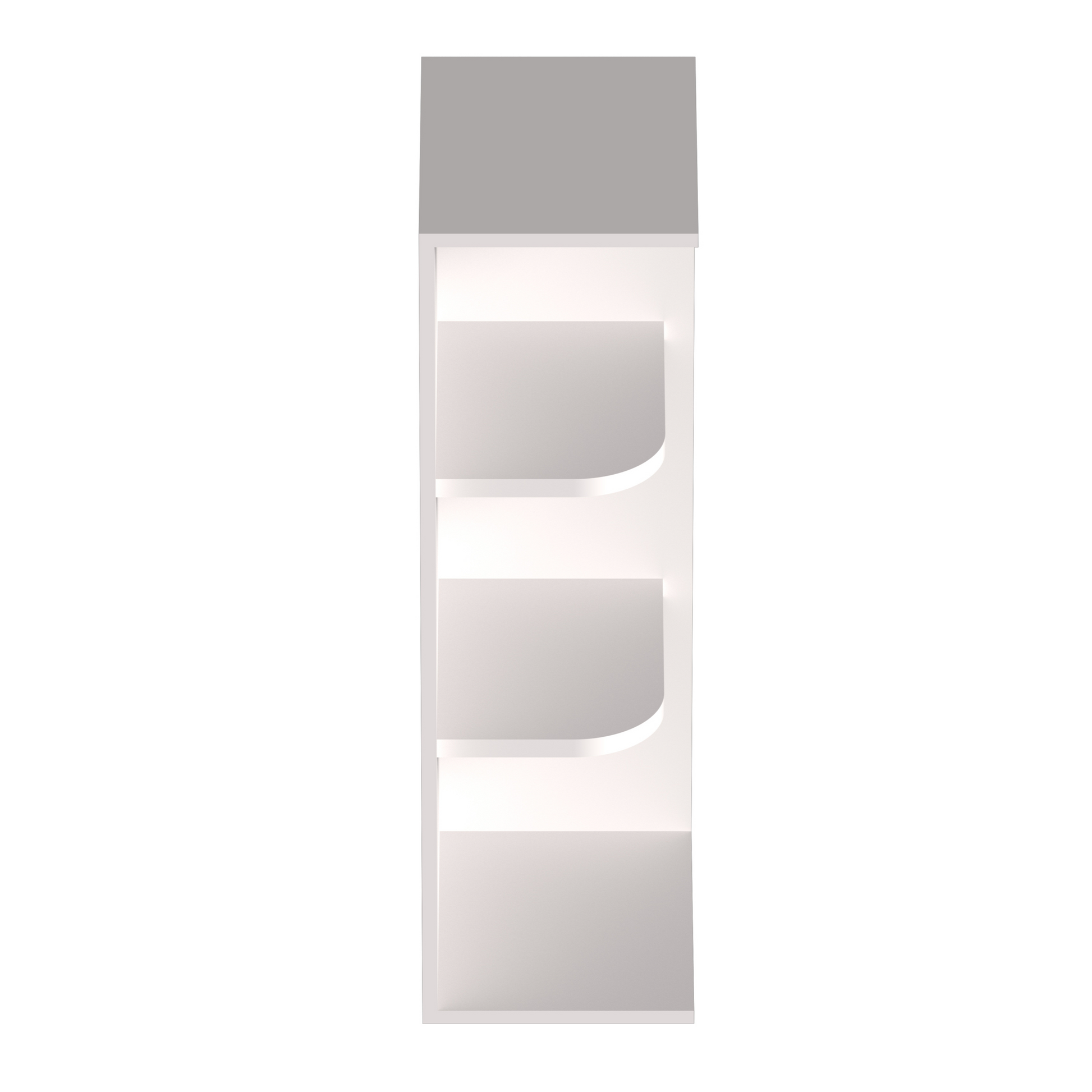 White Shaker RTA 12"W x 9"D x 30"-42"H Wall Shelves with Shelves