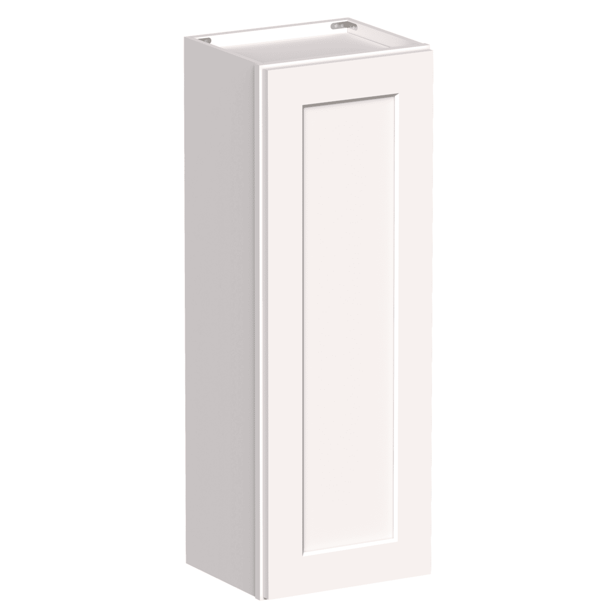 White Shaker RTA 15"W x 12"D x 42"H Standard Wall Cabinet with 1 Door and 3 Shelves