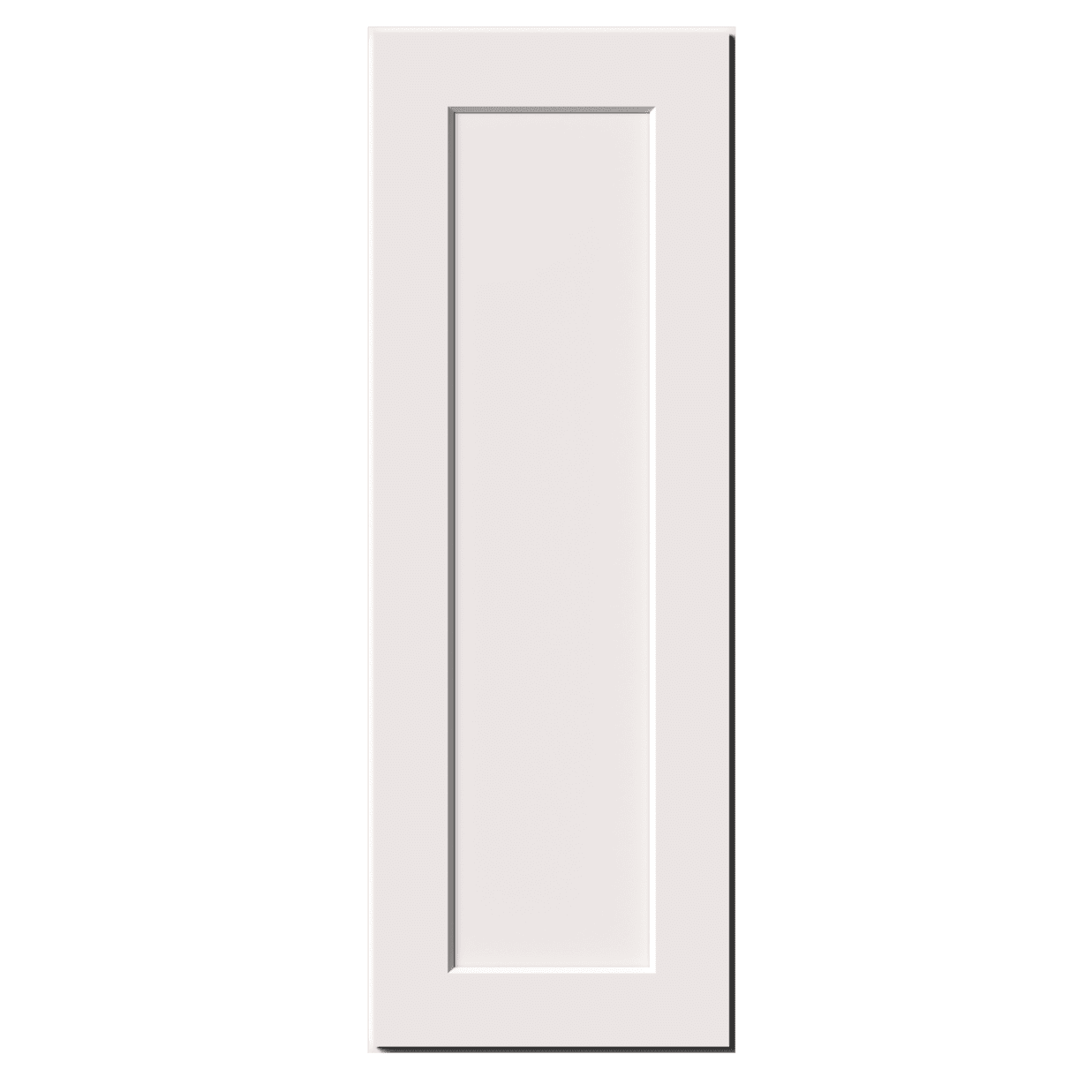 White Shaker RTA 15"W x 12"D x 42"H Standard Wall Cabinet with 1 Door and 3 Shelves