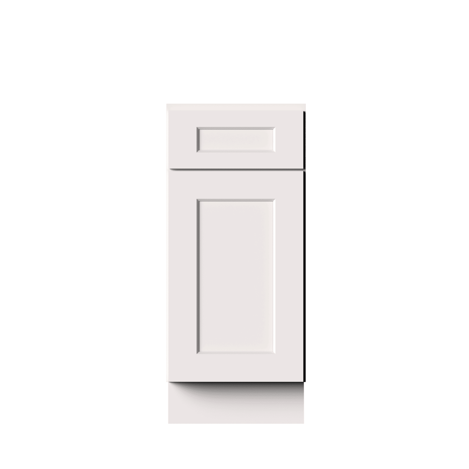 White Shaker RTA 15"W x 24"D x 34.5"H Base Cabinet with 1 Drawer and 1 Door