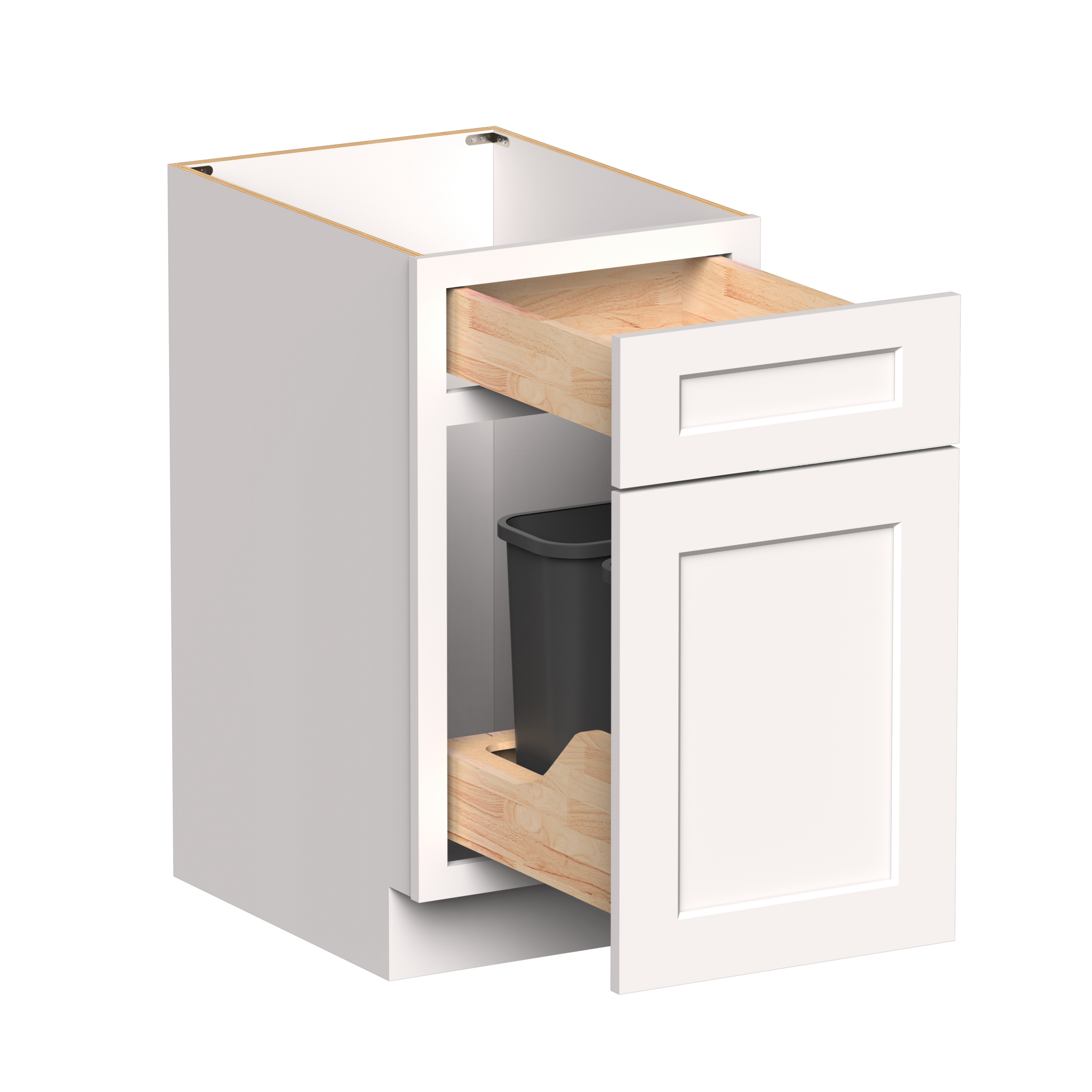 White Shaker RTA 18"W x 24"D x 34.5"H Specialty Base Cabinets with 2 Drawers