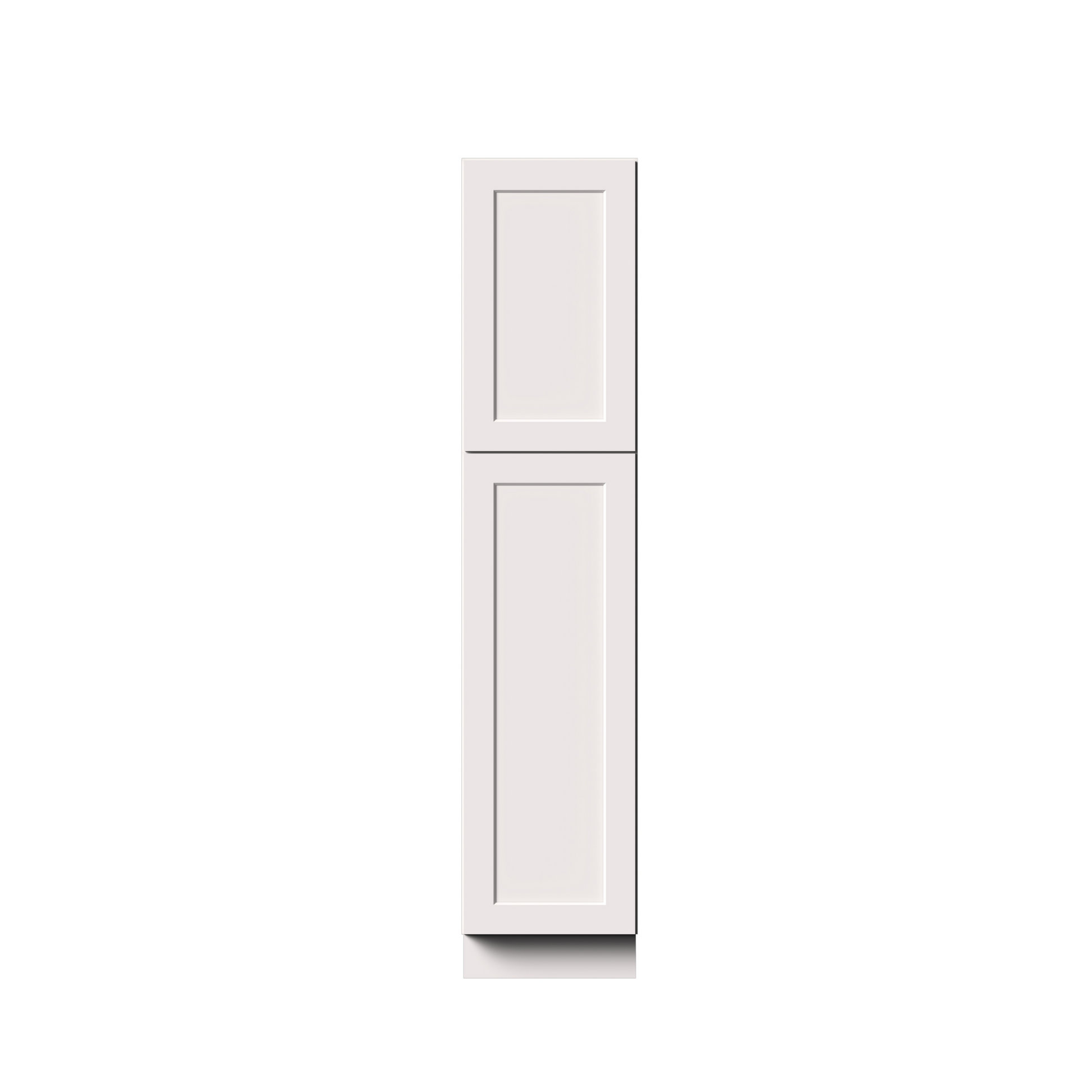 White Shaker RTA 18"W x 27"D x 84"H Pantry Cabinet with 2 Doors and 4 Shelves