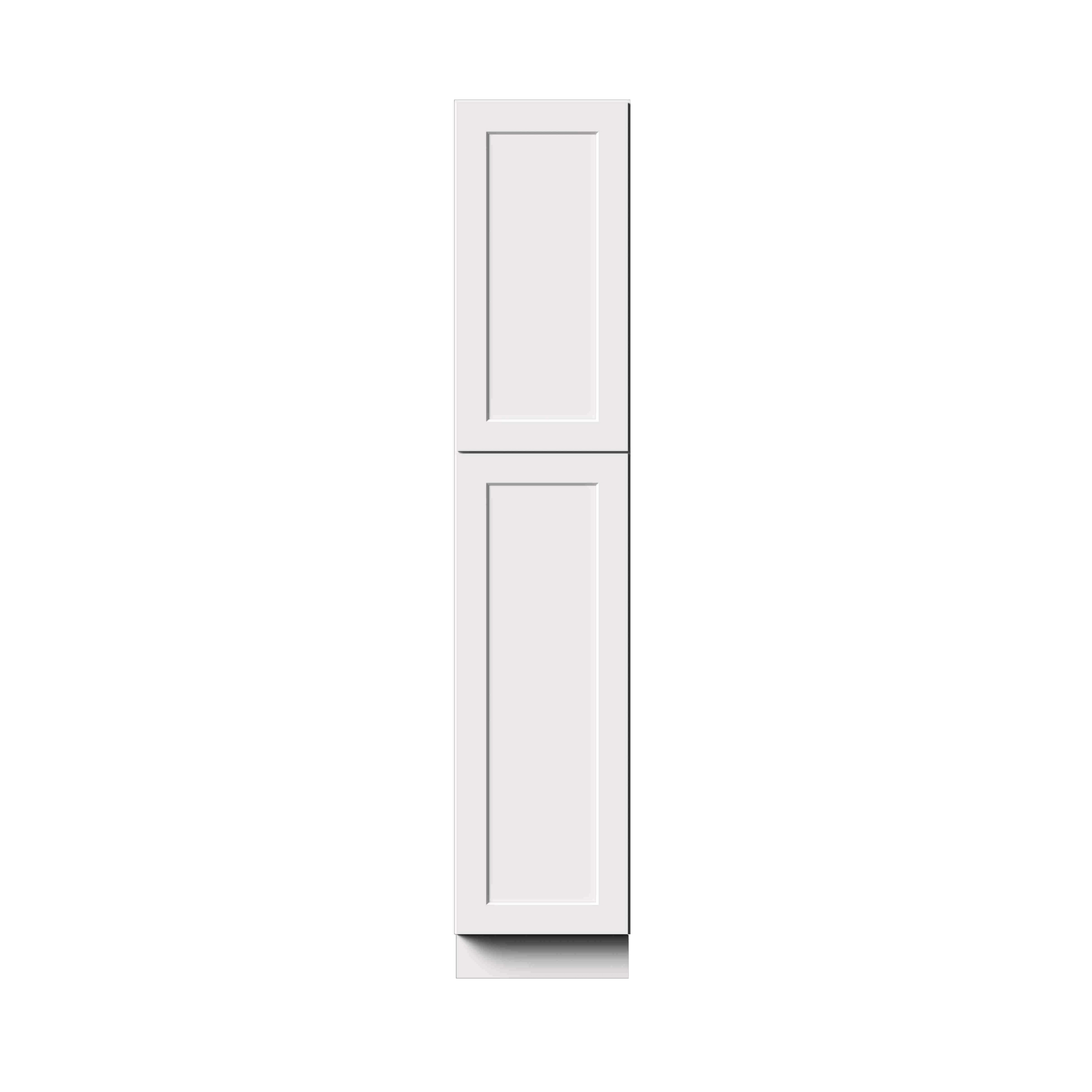 White Shaker RTA 18"W x 27"D x 90"H Pantry Cabinet with 2 Doors and 4 Shelves