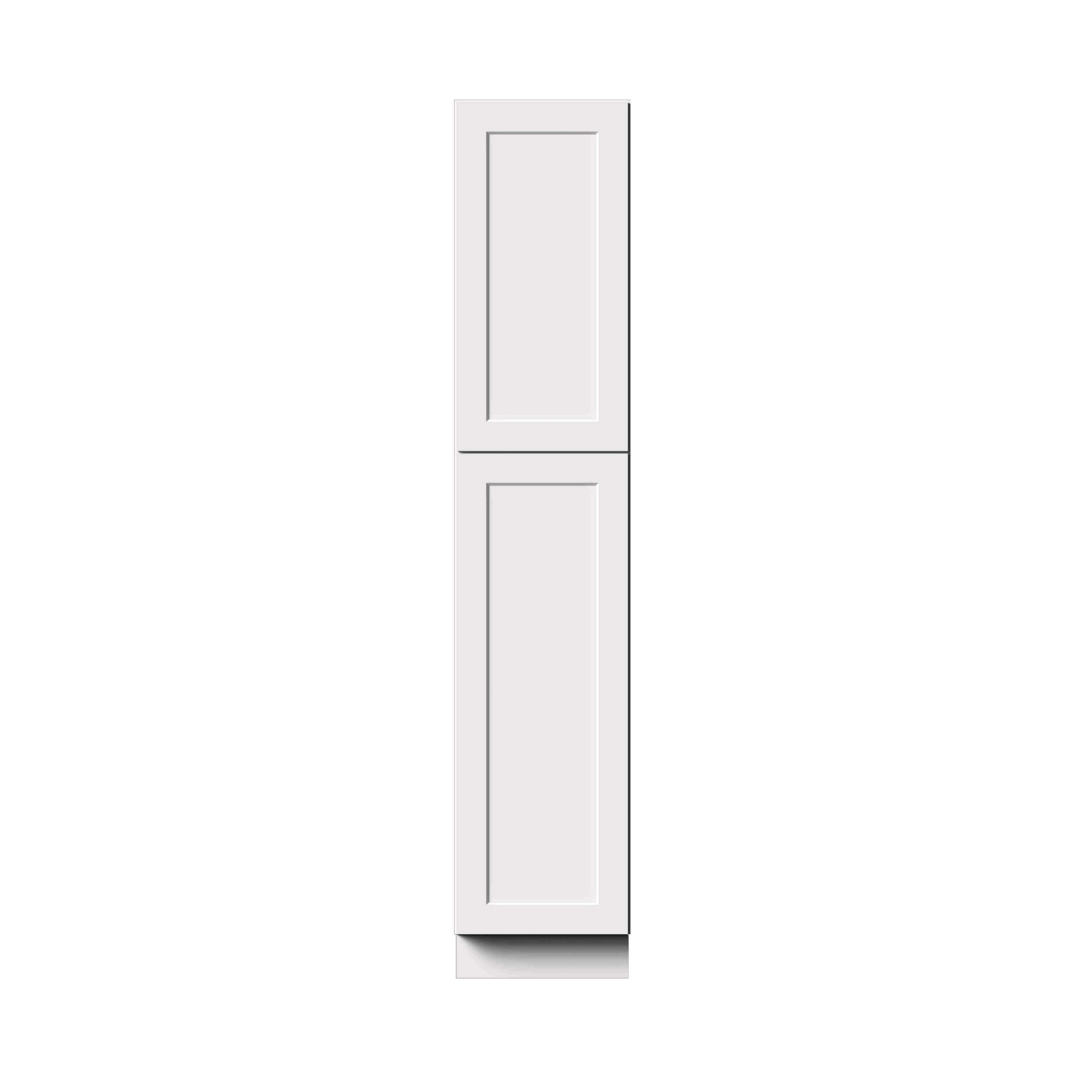 White Shaker RTA 18"W x 27"D x 90"H Pantry Cabinet with 2 Doors and 4 Shelves