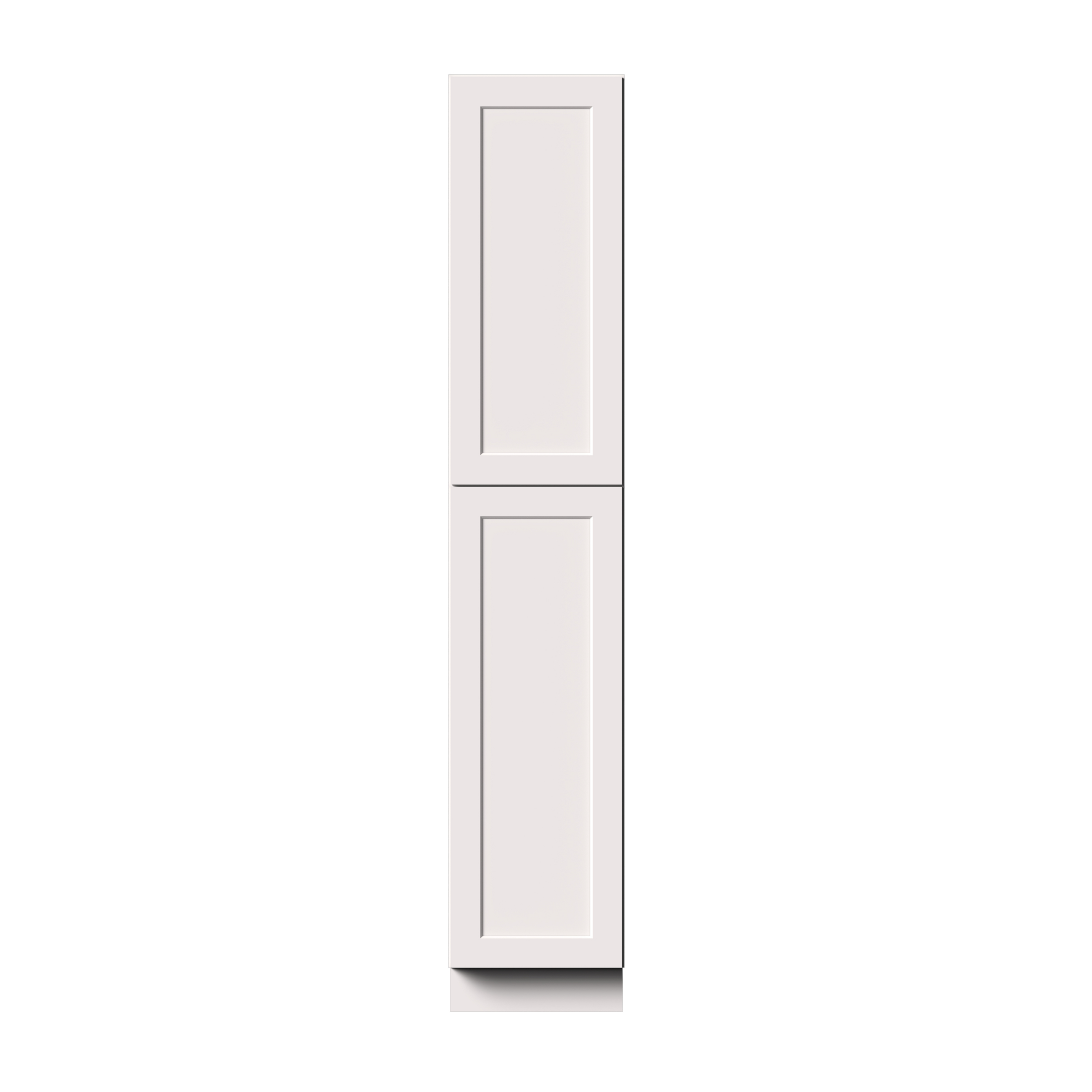 White Shaker RTA 18"W x 27"D x 96"H Pantry Cabinet with 2 Doors and 5 Shelves