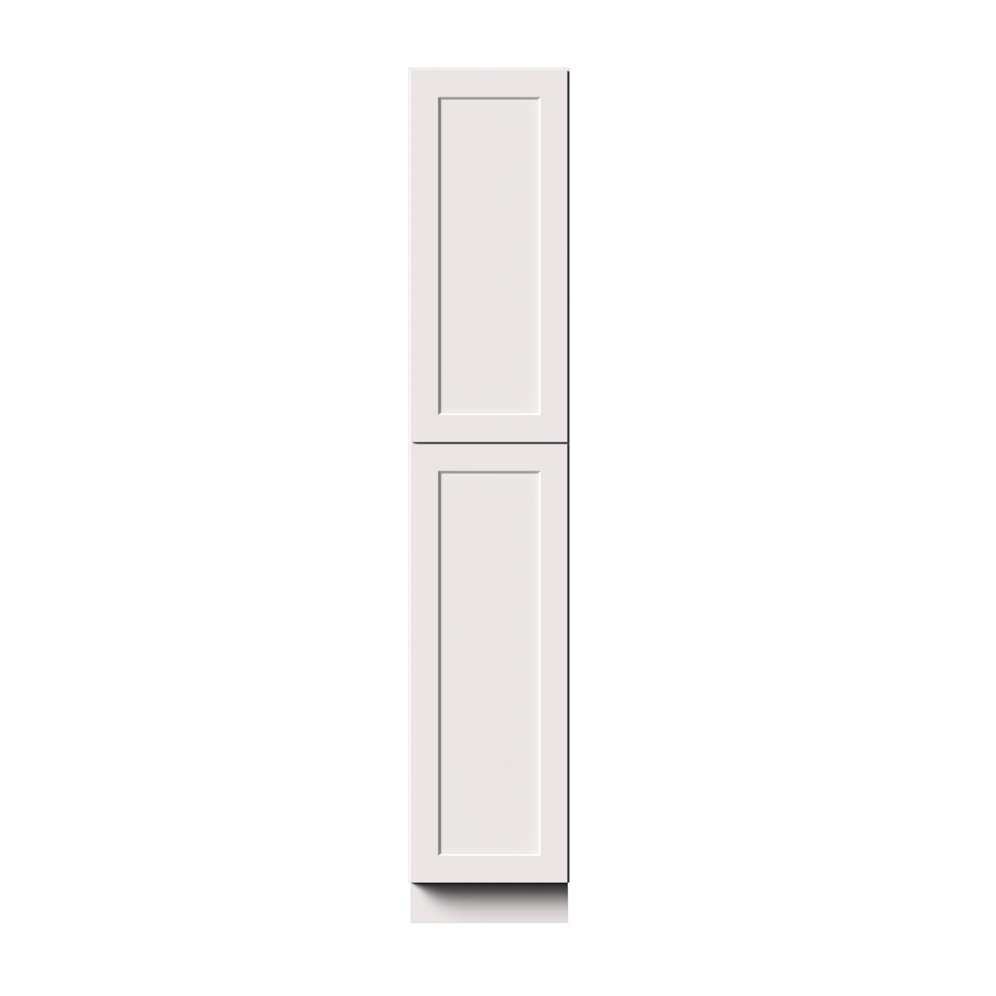 White Shaker RTA 18"W x 27"D x 96"H Pantry Cabinet with 2 Doors and 5 Shelves