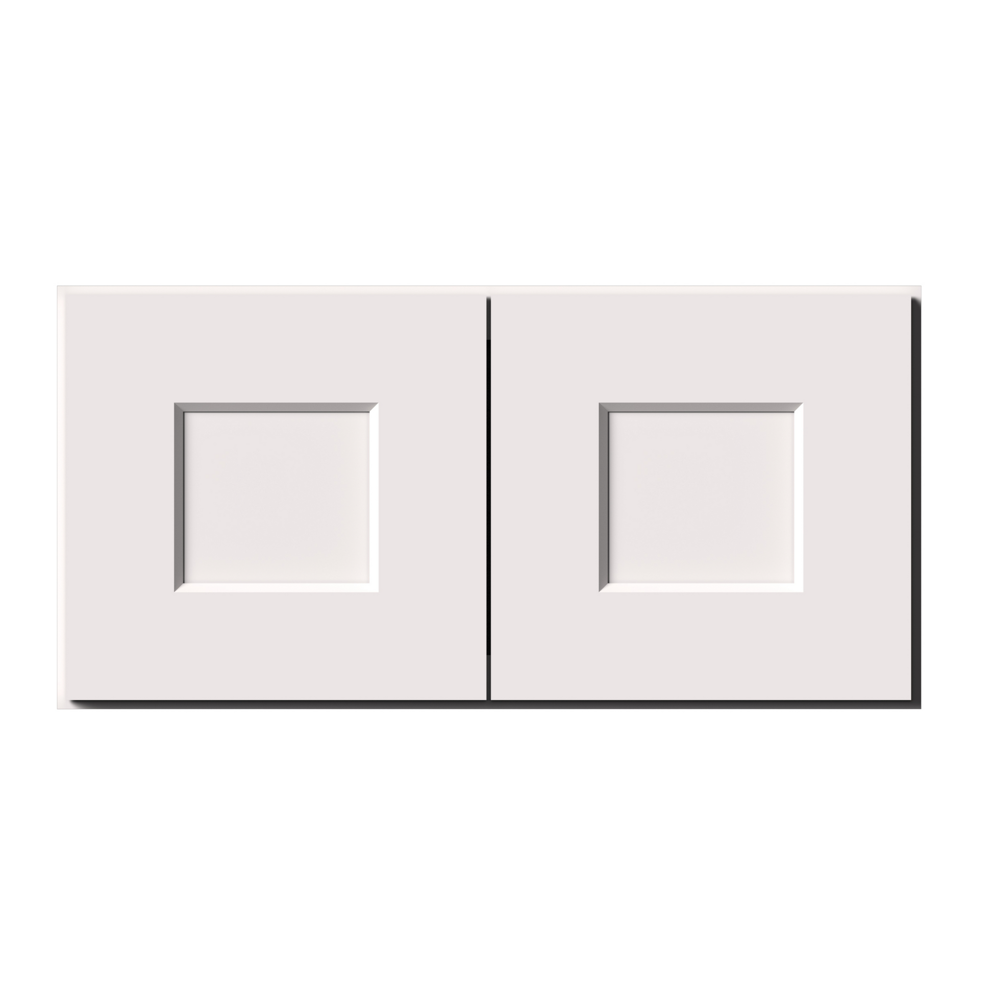 White Shaker RTA 24"W-36"W x 12"D x 12"H/16"H Short Wall Cabinet with 2 Doors